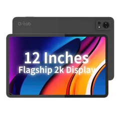 G-tab MEGA12 Helio G99 MTK8781 Octa Core 8GB+8GB Virtual Memory 256GB ROM Netflix Widevine L1 4G LTE 12 Inch 2K Screen Android 15 Tablet PC