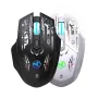 HXSJ T38 Dual-Mode Wireless Gaming Mouse RGB Lighting Silent Click 6 Buttons Adjustable DPI PAW3065 Sensor Type-C Rechargeable Mice for PC Laptop Computer