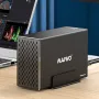 MAIWO K35272C 3.5'' HDD SATA RAID Storage Enclosure 10Gbps Dual Bay Hard Drive Docking Station to USB3.1 Type-C Gen2 with 4 Raid