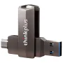 Lenovo Thinkplus MU254 พอร์ต USB3.0 และ Type-C คู่ แฟลชไดรฟ์ USB แบบหมุนได้ความเร็วสูงสำหรับโทรศัพท์ พีซี และแล็ปท็อป