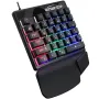 JX200 One Hand Wired Mechanical Gaming Keyboard and Mouse Kit 35-Keys Mini Keypad RGB Backlit for Phone Laptop Tablet Portable E-sports Numeric Keyboard and Mouse Combo