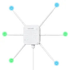 WAVLINK AX3000 WiFi6 Outdoor Router High Power Long Range Access Point Dual Band 2.4G+5G WiFi Mesh Extender Booster with PoE IP67 Weatherproof Wi-Fi Repeater with 6 Antennas