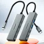 Essager 4 em 1 Tipo C para Hub USB 4 Portas USB3.2 Gen 2 Adaptador Divisor Portátil de Alta Velocidade para Macbook Pro Acessórios para Computador