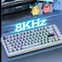 ATTACKSHARK X82PRO HE Mechanical Gaming Keyboard RGB 75% Layout Tri-mode Magnetic Amber Axis with 0.01mm RT Accuracy 8KHz Return Rate Gamer Keyboards