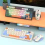 XUNFOX K920 80-Keys Wireless bluetooth Keyboard with Display Screen and Volume Knob RGB Light MDA Profile Ergonomics Mechanical-feeling Keyboards for PC Laptop Office