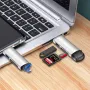 6-in-1 OTG Type-C&USB Card Reader with Flash Disk SD/TF Interface Multifunctional USB Adapter for Phone Laptop Computer