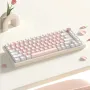 AK82 82-Keys Mechanical Gaming Keyboard Three-mode Gasket Structure Wireless bluetooth Hot Swappable RGB 75% Layout E-sports Gamer Keyboards with Multimedia Knob