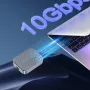 NT009 Thunderbolt4 to 10G Ethernet Adapter Type-C RJ45 10Gbps Network Converter Aluminum Alloy High-Speed LAN Dongle for MacBook Windows Laptop PC
