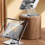 J18 Metal Tablet Stand Holder for iPad Pro for iPad Tablet Stand Adjustable Foldable Bracket Accessories Support Tablet Below 12\ for Samsung Huawei Xiaomi