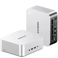 AOOSTAR MACO Mini PC AMD Ryzen 7 PRO 8845HS 8 Cores 16 Threads 32GB 1TB SSD/64GB 2TB SSD Windows 11 Pro WIFI6 BT5.2 Quad Screen Output Dual 2.5G LAN Mini Computer Desktop PC