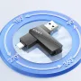EAGET CF60 USB3.2 & Type-C Flash Drive 64G 128G 256G 150MB/s High Speed Pendrive Mobile Memory U Disk
