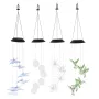 6cm Ball/Hummingbird/Sea Urchin/Butterfly Solar Wind Chime Light Waterproof Home Bedroom Decoration Supplies