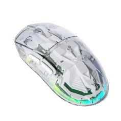 AULA SC660 Transparent Wireless Bluetooth Mouse 2.4G Three-mode Connection Lightweight Rechargeable 10000DPI E-sports Game