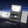 شاشة ArieScreen 13S ثلاثية التوسعة للكمبيوتر المحمول مقاس 13.3 بوصة بدقة 1920 × 1200 مع مشبك خلفي متعدد الوظائف وواجهة USB3.0*4/Type-C لشاشة الكمبيوتر المحمول مقاس 13.6-16 بوصة