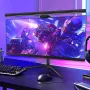 TB-300SFBT Gaming Monitor Lamp with Music LED RGB Ambient Light 5W Adjustable Brightness Color Temperature Stereo Sound PC Monitor Desk Lamp Eye Protection Space-Saving Design