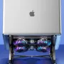 Foldable Alloy Laptop Stand with RGB Lights Silent 4-Fan Design for Portable Gaming Notebook 11-17.3 Inch