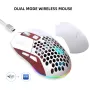 HXSJ T28 Hollow Wireless Mouse Rechargeable RGB Luminous 4800DPI Interchangeable Back Cover Gaming Lightweight Mouse
