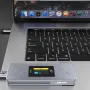 JEYI i9X Smart Display M.2 Dual Protocol SSD Enclosure USB 3.2 Gen 2 10Gbps M.2 NVMe SATA SSD Case Support M-Key B +M Key UASP Trim