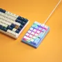 iBlancod K10 21 Keys Wired Mechanical Numeric Keypad Hot Swappable Yellow Switch Pudding Keycaps RGB Type-C Keyboard Pad for Laptop Desktop Computers
