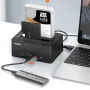 MAIWO K3082P 12-in-1 Hard Drive Docking Station SATA to USB 3.1 Gen2 Dual Bay Offline Clone Adapter with RJ45 SD/TF for 2.5/3.5\ SSD HDD Case