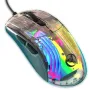 HXSJ X400 Wired Gaming Mouse Transparent Ergonomic RGB Backlight 7 Programmable Buttons 12800 DPI High Precision