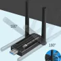 AX3008 5400Mbps WiFi6E Network Card USB3.0 WiFi Adapter Tri-Band 2.4G 5G 6G Wifi Receiver Dongle for Windows 10 11 Driver Free