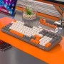 WOLF OF WILDERNESS K8 100 Keys Wireless bluetooth Mechanical Gaming Keyboard Tri-mode Connection Gasket Structure Hot Swappable RGB Light Customed Gamer Keyboards for Laptop Computer