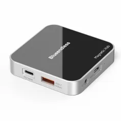 Blueendless magnetic USB-C Hub USB3.2 10Gbps 4K60Hz PD100W Type-C Multiport Adapter SD/TF Card Hub 7 In 1 HUB for iPhone 16 15 Pro M