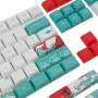 128 Keys Coral Sea Keycap Set XDA Profile PBT Sublimation Keycaps for DIY Mechanical Keyboards