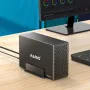 MAIWO K35272C 3.5'' HDD SATA RAID Storage Enclosure 10Gbps Dual Bay Hard Drive Docking Station to USB3.1 Type-C Gen2 with 4 Raid