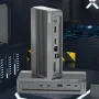 DOONJIEY Thunderbolt4 40Gbps Docking Station 12-in-1 USB C Hub HD 8K30Hz USB 3.2 Gigabit Ethernet SD&TF Card Slot 3.5mm Audio Triple Screen Laptop Hub