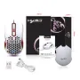 HXSJ T28 Hollow Wireless Mouse Rechargeable RGB Luminous 4800DPI Interchangeable Back Cover Gaming Lightweight Mouse