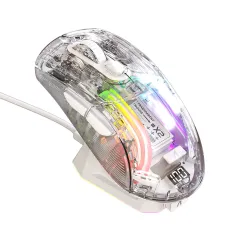 Attack Shark X2 PRO RGB Transparent Shell Gaming Mouse Three-mode Wireless Mute Mice with Power Digital Display 4000DPI 2.4G/BT5.0/Type-C Wired E-sports Gamer Mouse
