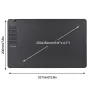 VINSA T906 Graphics Drawing Tablet with 10 Physical Shortcut Keys 250x156mm Sensing Area 8 Pen Nibs Art Creation Sketches with 8192 Levels Pressure Battery-free