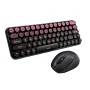 MK260 2.4G Wireless Keyboard Mouse Set 65 Keys Gradient Punk Silent Keycaps Keyboards and 3-Level DPI Adjustable Office Mice
