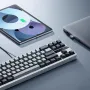 Xiaomi MK71 Pro Üç Modlu Mekanik Klavye LCD Ekranlı Metal Düğme 71 Tuş Conta Yapısı Sıcak Değiştirilebilir RGB 7800mAh 2.4G/Bluetooth/Kablolu Oyun Klavyesi