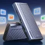 Hubs USB 4 em 1 UGreen CM550 com suporte para gabinete SDD de 10 Gbps USB 3.2 Gen2*2 Tipo C3.2 M.2 NVMe/SATA com protocolo duplo e gabinete de liga de alumínio para gabinete externo SDD HDD 2280/2260/2242/2230