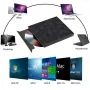 Mechzone ポータブル USB3.0 Type-C 光学ドライブ ブラック トレイタイプ 外付け DVD-RW 最大24倍速高速データ転送 Win XP Win 7 Win 8 Win 10 Mac用