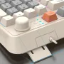 XUNSVFOX K82 94 Keys Wired Gaming Keyboard Three Color-block Luminous Mechanical-feel Station 19-key punchless Gamer Keyboard for Computer PC Laptop
