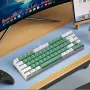 Y-FRUITFUL K701 68 Keys Mechanical Keyboard Type-C Wired RGB Backlit Double Injection Keycaps Multimedia Shortcutts Gaming Office Portable Gamer Keyboards
