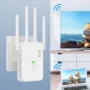 U10 Dual Band Wireless 2.4G/5G WiFi Repeater AC1200M Router Wifi Booster Long Range Extender 1200Mbps Wi-Fi Signal Amplifier Repeater with 4 Antennas