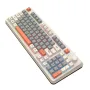 XUNSVFOX K82 94 Keys Wired Gaming Keyboard Three Color-block Luminous Mechanical-feel Station 19-key punchless Gamer Keyboard for Computer PC Laptop