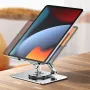 J18 Metal Tablet Stand Holder for iPad Pro for iPad Tablet Stand Adjustable Foldable Bracket Accessories Support Tablet Below 12\ for Samsung Huawei Xiaomi