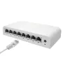 8 Port Gigabit Data Switch Network Hub Desktop Ethernet Splitter Plug and Play Shielded Ports Fanless Quiet Mini Portable for Home Dormitory Use