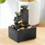 Electric Modern Tabletop Water Fountain USB Powered Water Fountain Ornament For Home Bedroom Living Room Decor