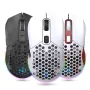 HXSJ T28 Hollow Wireless Mouse Rechargeable RGB Luminous 4800DPI Interchangeable Back Cover Gaming Lightweight Mouse