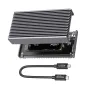 Portable External Storage USB4 NVMe M.2 SSD Enclosure Hard Disk Cases Aluminum Shell 40Gbps Thundebolt 4 Type-C Interface Up to 4TB Expansion Large Capacity