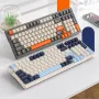 WOLF OF WILDERNESS K8 100 Keys Wireless bluetooth Mechanical Gaming Keyboard Tri-mode Connection Gasket Structure Hot Swappable RGB Light Customed Gamer Keyboards for Laptop Computer