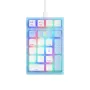 iBlancod K10 21 Keys Wired Mechanical Numeric Keypad Hot Swappable Yellow Switch Pudding Keycaps RGB Type-C Keyboard Pad for Laptop Desktop Computers