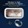 Ultrasonic Cleaner Multi-functional 650ml Touch Control 48kHz High-Frequency for Jewelry Eyeglasses Dental Appliances Silent Operation UV Sterile Cover